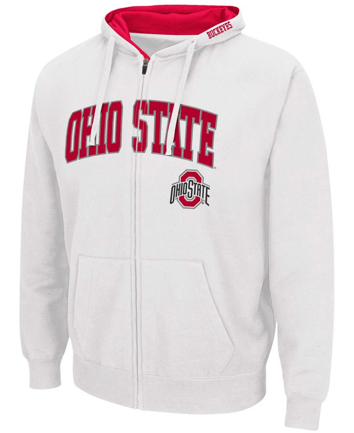 Shop Colosseum Men's White Ohio State Buckeyes Arch Logo 3.0 Full-zip Hoodie