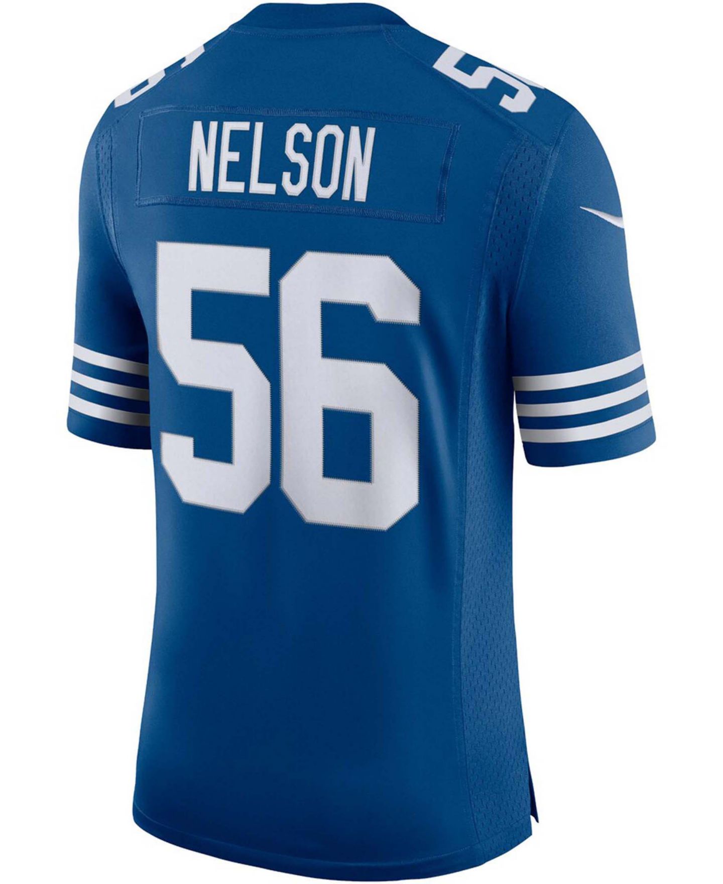 Мужской топ Nike Quenton Nelson Indianapolis Colts Alternate Vapor Limited Jersey, цвет: Королевский синий — фото 2