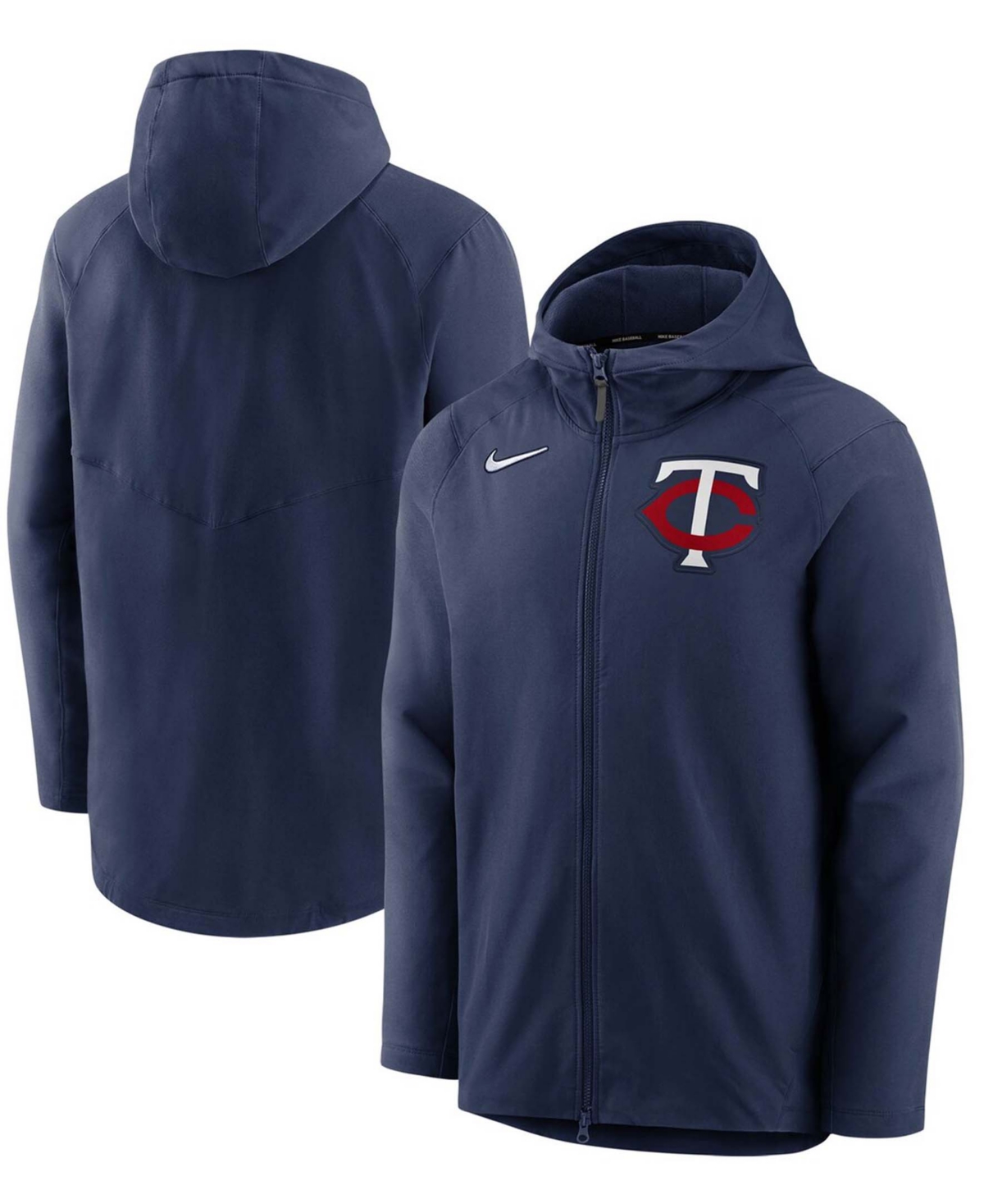 Men's Navy Minnesota Twins Authentic Collection Pregame Performance Full-Zip Hoodie