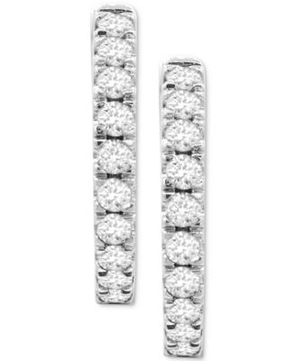 Lab-Grown Sapphire (1/2 ct. t.w.) & White Sapphire (1/4 ct. t.w.) Reversible Hoop Earrings