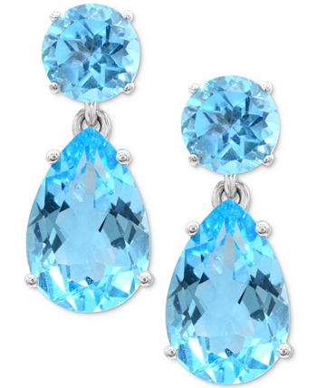 Macy's blue deals topaz earrings
