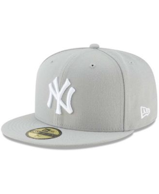 Men's Gray New York Yankees Fashion Color Basic 59Fifty Fitted Hat
