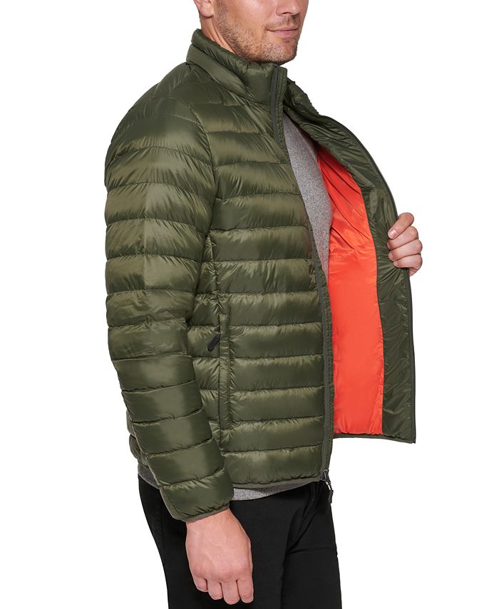 Mens Packable Puffer Jacket Lightweight Water-Resistant Quilted Puffy Outerwear 