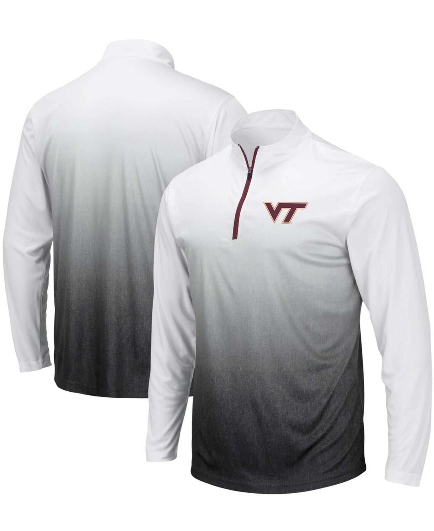 Men's Gray Virginia Tech Hokies Magic Team Logo Quarter-Zip Jacket