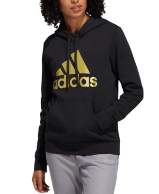 adidas metallic logo hoodie