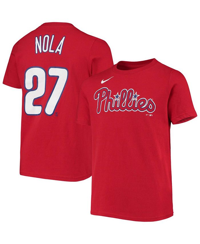 Aaron Nola Philadelphia Phillies Nike Youth Name & Number T-Shirt - Red