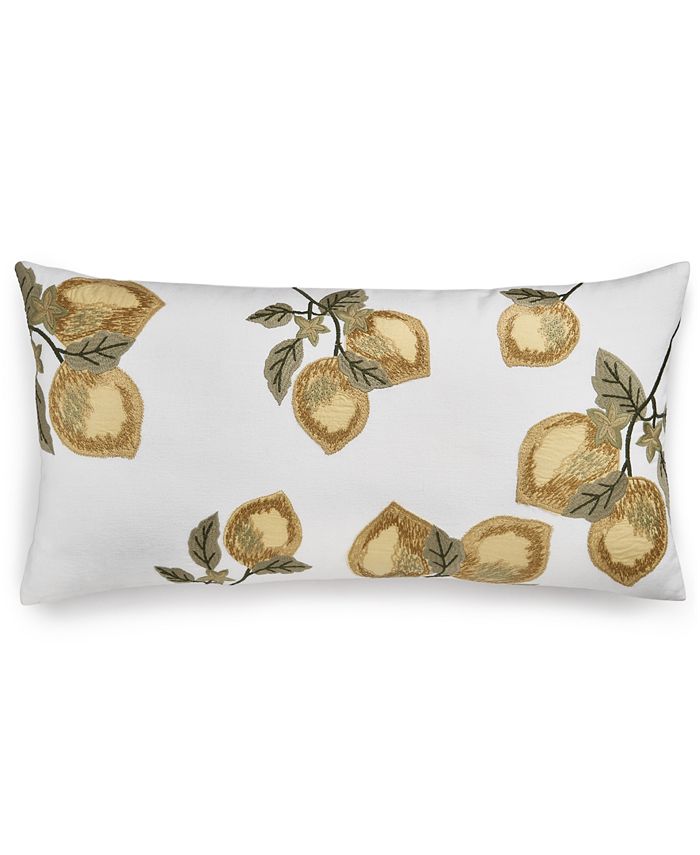 Martha Stewart Collection Lemon Geo Decorative Pillow, 14" x 26