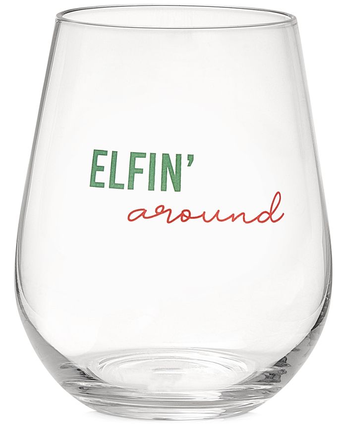 The Cellar Holiday Stemless Wine Glasses, Set of 4, Created for Macy's