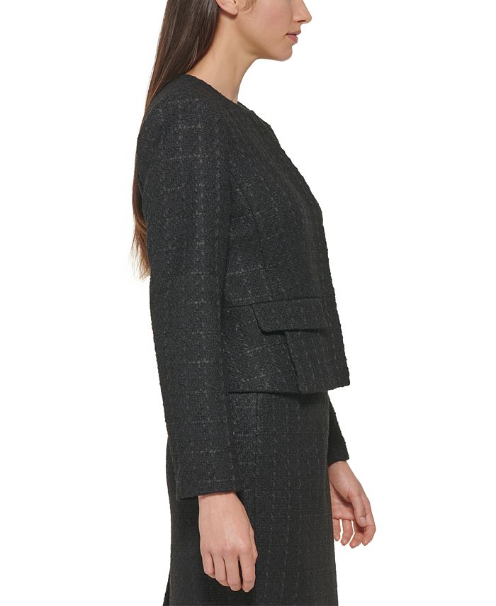 Calvin Klein Women's Peplum Hem Back Slit Blazer Orange Size 8 main image 0