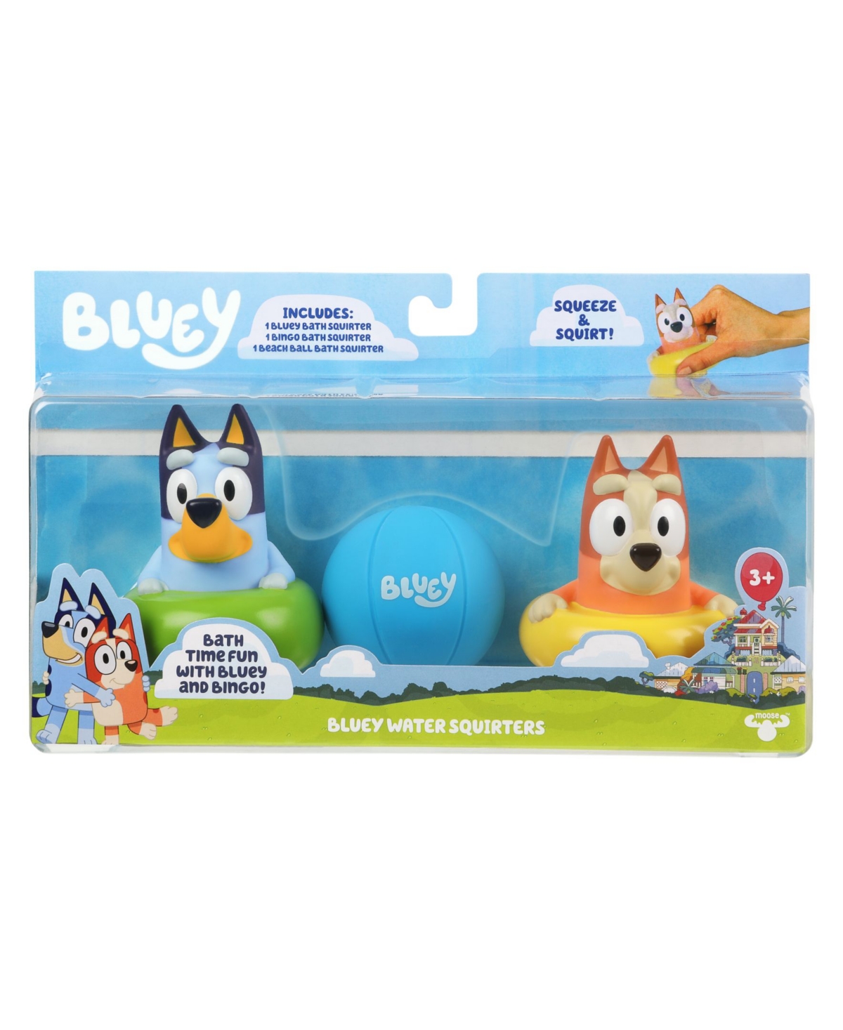 Bluey Kids' 3 Pack Bath Squirter Set In Multi Color