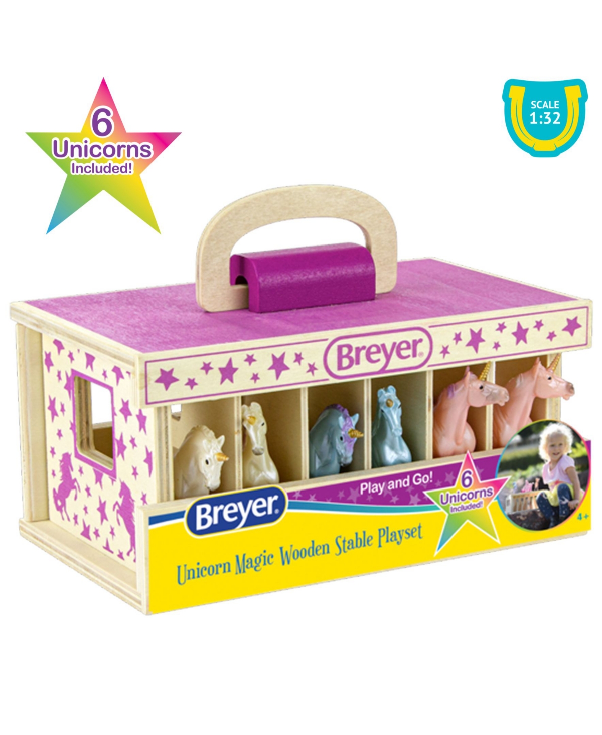 Shop Breyer Horses Unicorn Magic 1:32 Scale Stable Mate Play Set, 6 Piece In Multi
