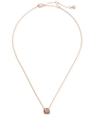 Kate Spade New York Gold-Tone Square Glitter Stone Mini Pendant ...