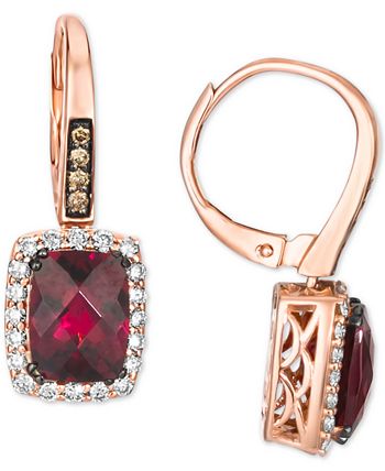 Le vian raspberry rhodolite earrings deals