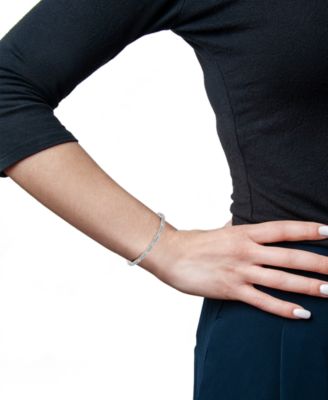 Diamond Bangle Bracelet (1/2 ct. t.w.), in Sterling Silver, 14k Gold-Plated Sterling Silver or 14k Rose Gold-Plated Sterling Silver, Created for Macy's