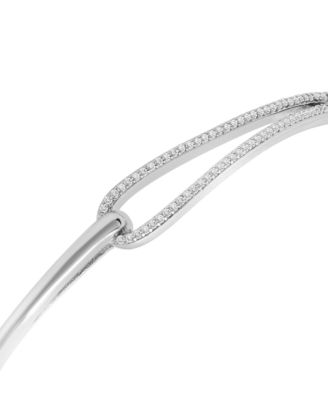 Diamond Loop Bangle Bracelet (1/5 ct. t.w.) in Sterling Silver