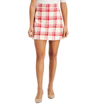 Marella Lione Plaid Mini Skirt 