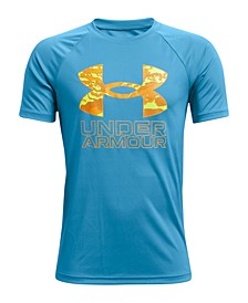 Big Boys Tech Hybrid Print Filled Short Sleeve T-shirt