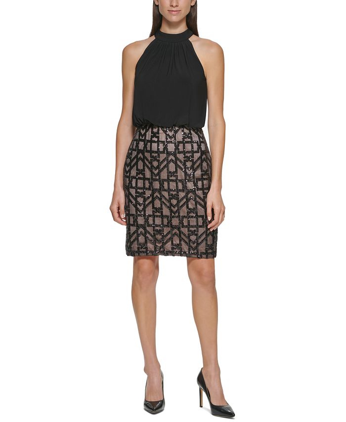 Vince Camuto Sequined Bodycon Dress Macy's