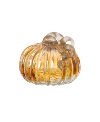 Glitzhome Crackle Short Pumpkin, Set of 2