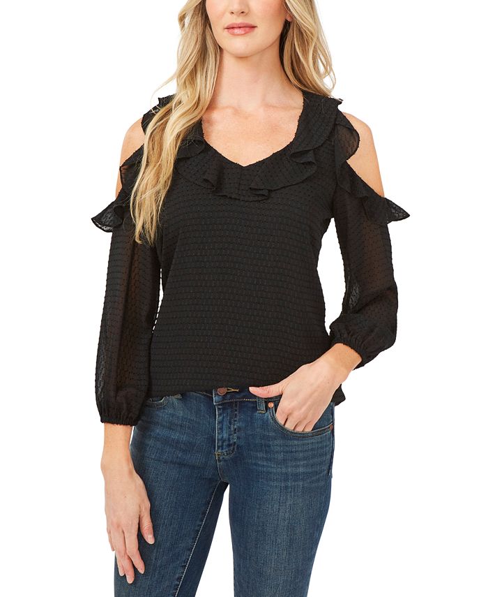 Macys cold shoulder blouses cheap
