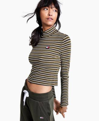 tommy jeans stripe crop top