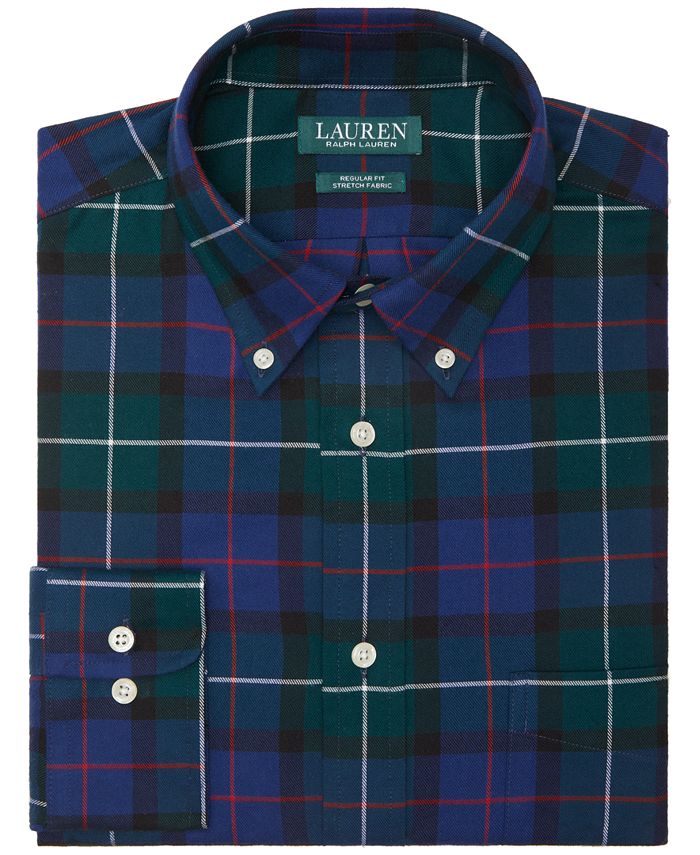 Lauren Ralph Lauren Men's Plaid Shorter Length Stretch Dress Shirt Macy's