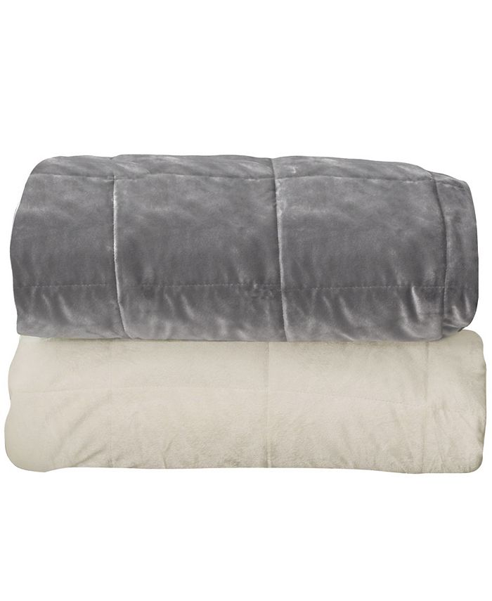 Sealy Quilted Plush Weighted Blanket, 12.2lbs Macy's