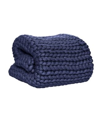 Chunky Knit Weighted Throw, 11.9 lbs, 48" x 72"