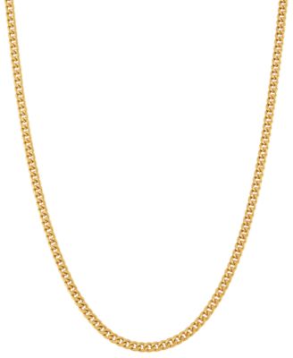 Italian Gold - Miami Cuban Link 20" Chain Necklace in 10k Gold