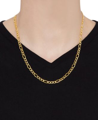 Lightweight 20" Figaro Link (5-3/4mm) Chain Necklace in 14k Gold