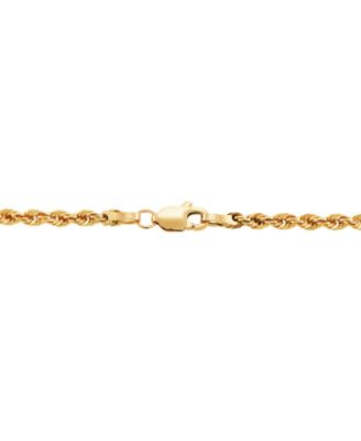 Lightweight Rope Link 24" Chain Necklace in 14k Gold (2-1/2mm)