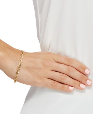 Cuban Link Chain Bracelet (5mm) in 10k Gold