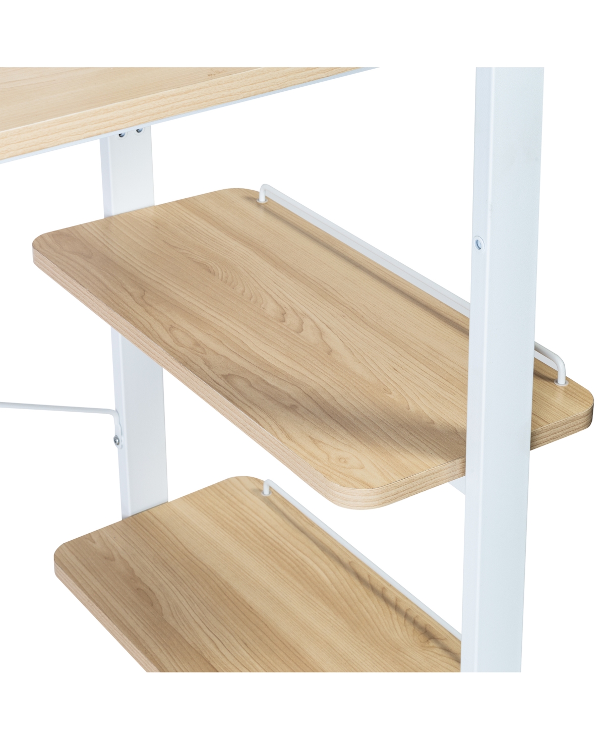 Honey Can Do Home Office Computer Desk With Shelves In White