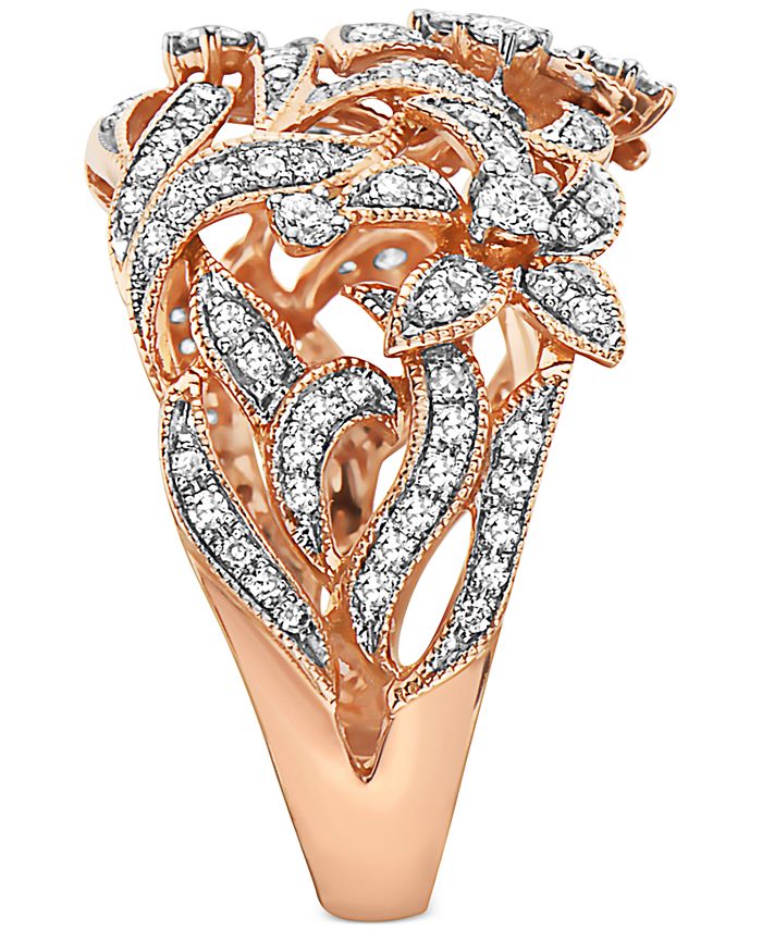 EFFY Collection - Diamond Flower Statement Ring (3/8 ct. t.w.) in 14k Rose Gold