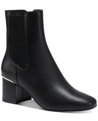 Macys ankle sale boots black