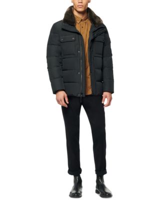 Men's Godwin Quilted Trucker Jacket with Removable Faux-Fur Trim