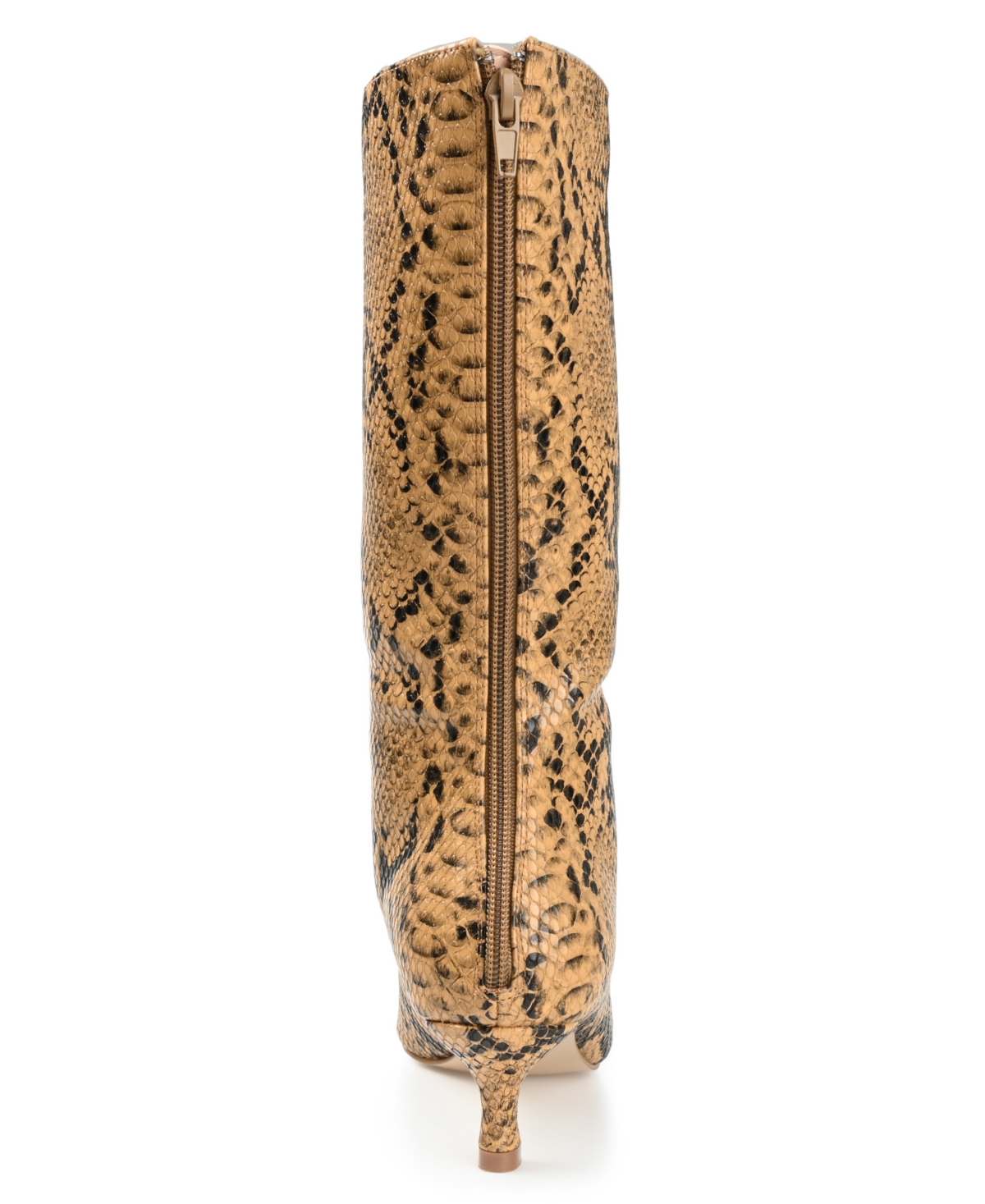 Journee Collection Women's Esperanza Wide Calf Mid Shaft Kitten Heel Notch Boots