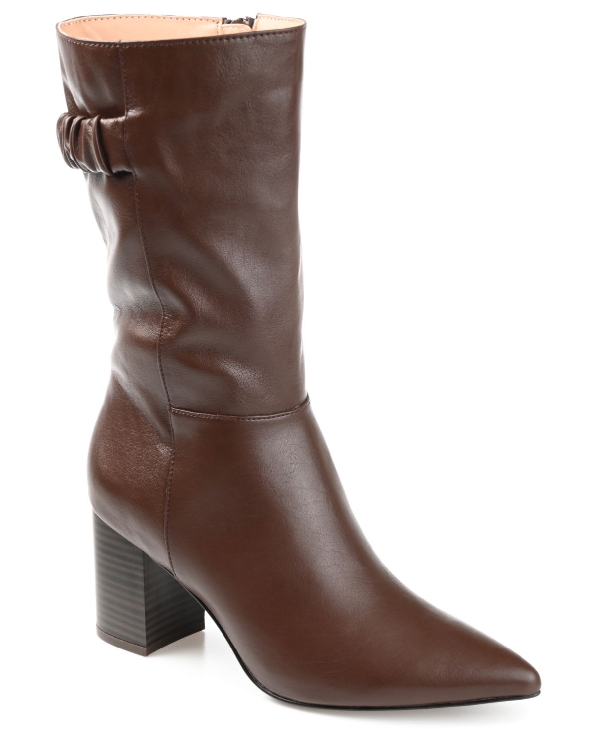 Women's Wilo Wide Calf Block Heel Boots - Tan