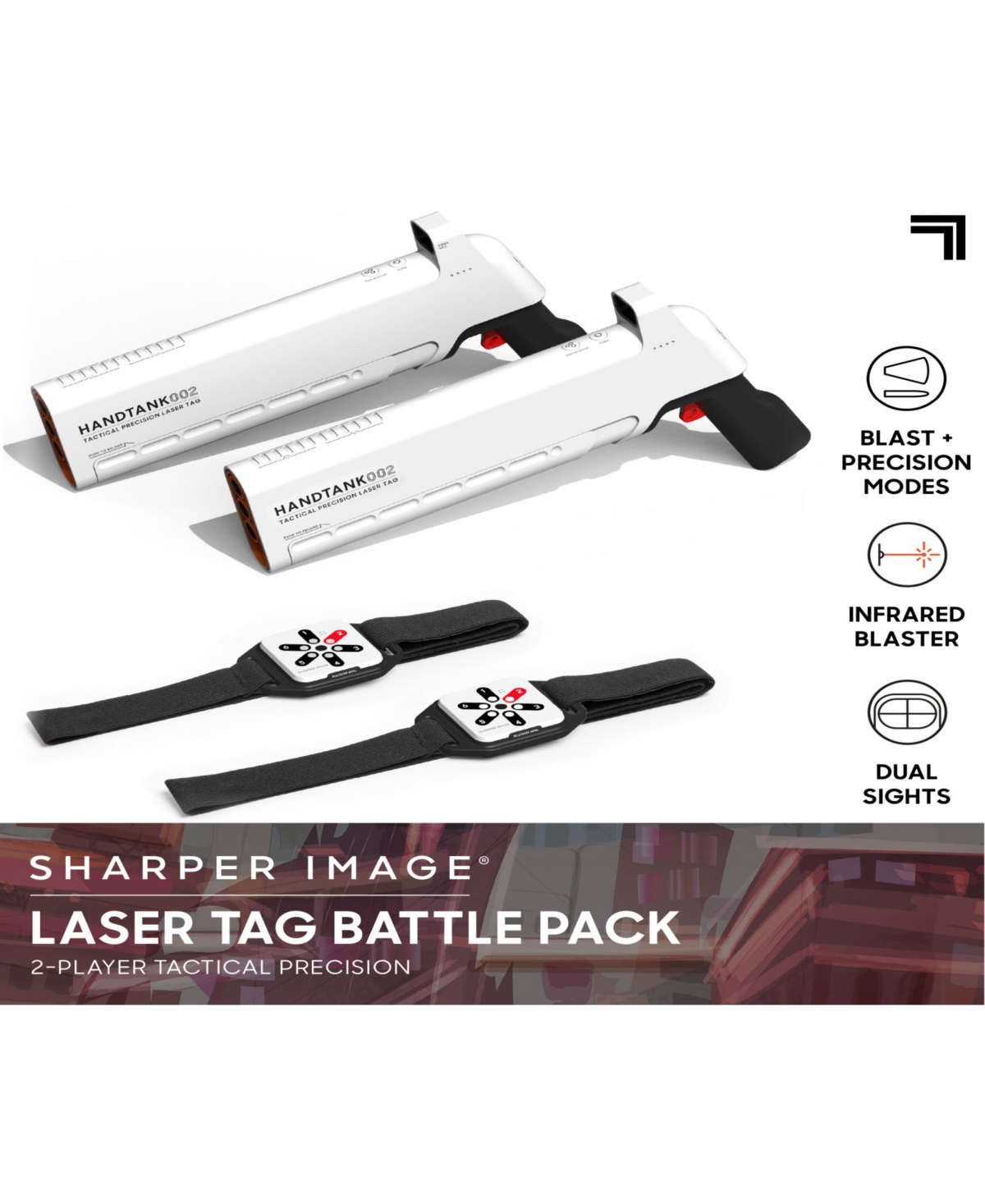 Shop Sharper Image 2 Player Laser Tag Handtank Blast Pack With Grenade In White