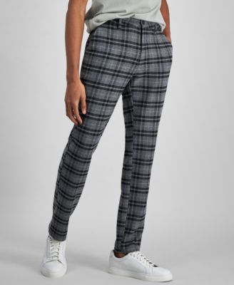 grey checkered pants men