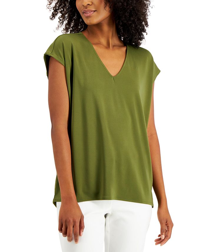 Alfani Plus Size CapSleeve Top, Created for Macy's Macy's