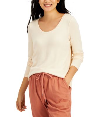 Style & Co - Scoop Neck Drapey Top