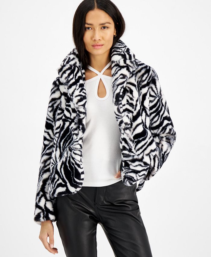 Zebra sale fur jacket