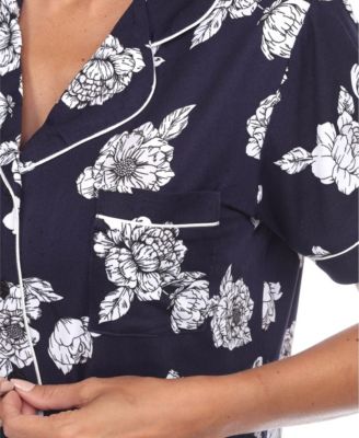 Women's Short Sleeve Floral Pajama Set, 2-Piece