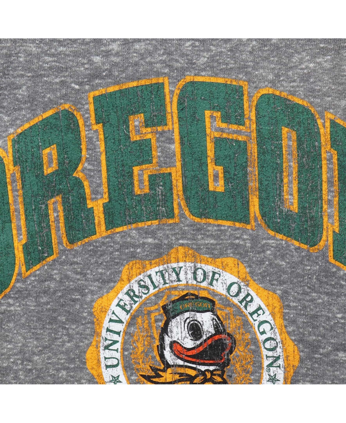 Women'sOregon Ducks Edith Vintage-Like Knobi Pullover Sweatshirt - Heathered Gray