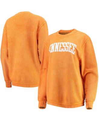 Women's Tennessee Orange Tennessee Volunteers Comfy Cord Vintage-Like Wash Basic Arch Pullover Sweatshirt