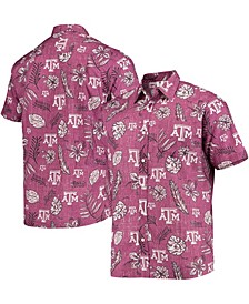 Men's Maroon Texas A M Aggies Vintage-Like Floral Button-Up Shirt