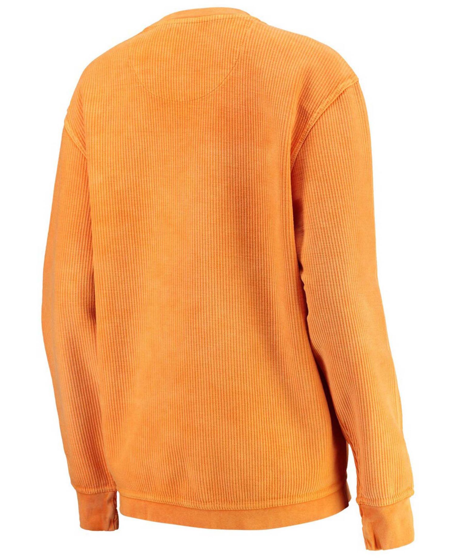 Women's Tennessee Orange Tennessee Volunteers Comfy Cord Vintage-Like Wash Basic Arch Pullover Sweatshirt