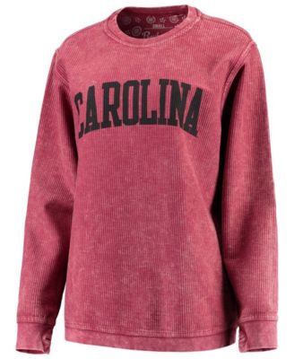 Women's Garnet South Carolina Gamecocks Comfy Cord Vintage-Like Wash Basic Arch Pullover Sweatshirt
