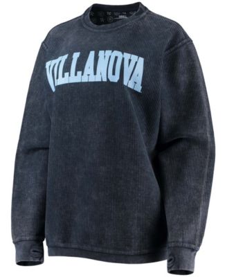 Women's Navy Villanova Wildcats Comfy Cord Vintage-Like Wash Basic Arch Pullover Sweatshirt